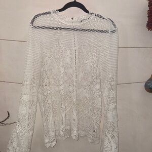 Project RUNWAY Sheer Bell Sleeve Blouse